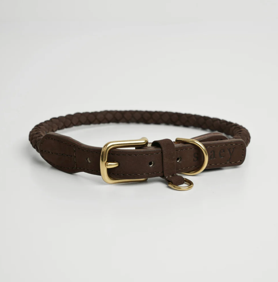 Kaia Braided Hálsól | Dark Oak