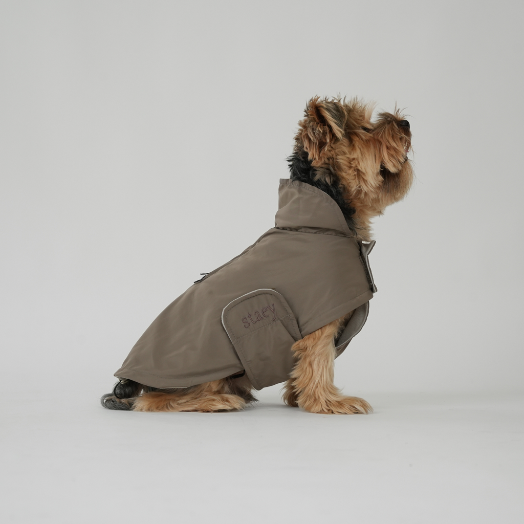 Dog Raincoat Vega - Taupe