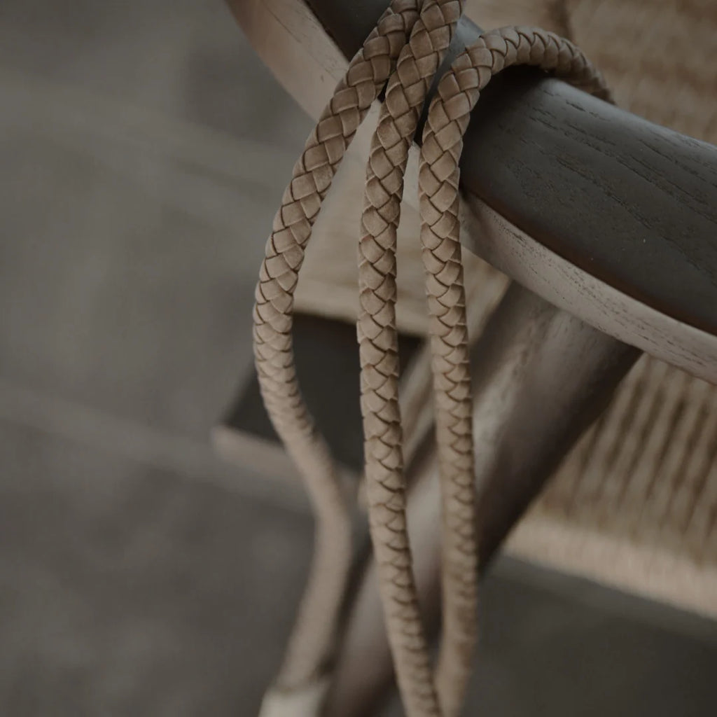 KAIA BRAIDED DOG LEASH | TAUPE