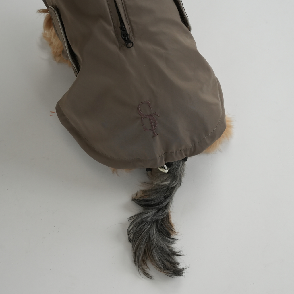Dog Raincoat Vega - Taupe