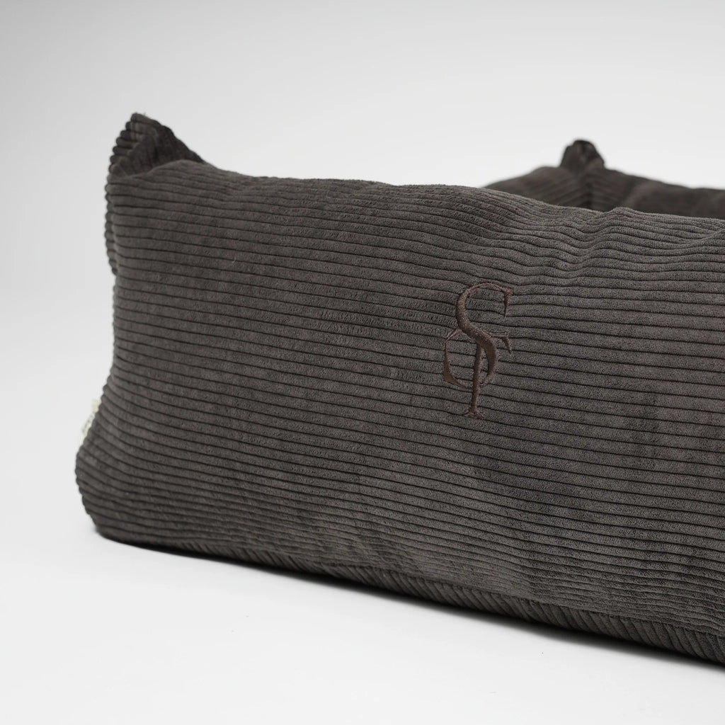 Vera Dog Bed | Dark Oak Corduroy