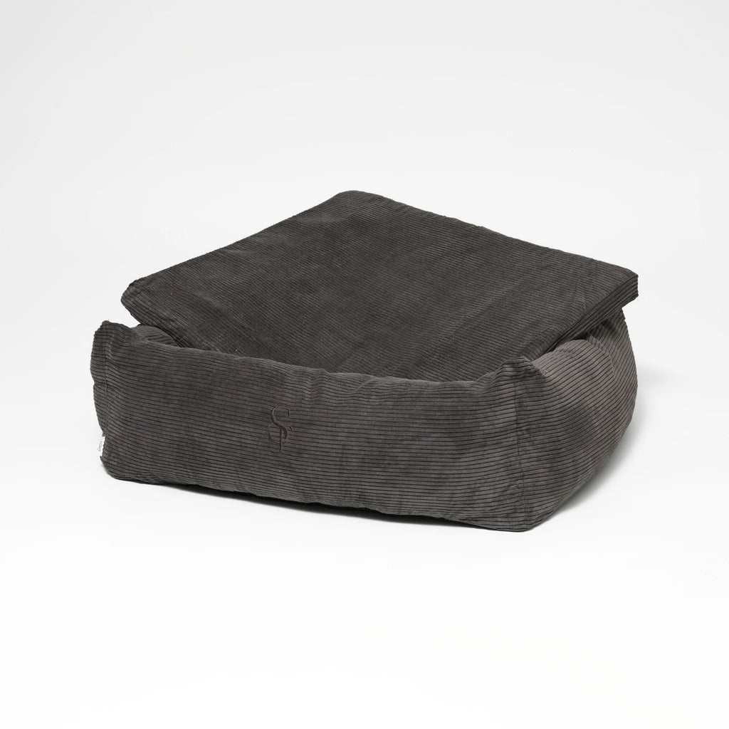 Vera Dog Bed | Dark Oak Corduroy