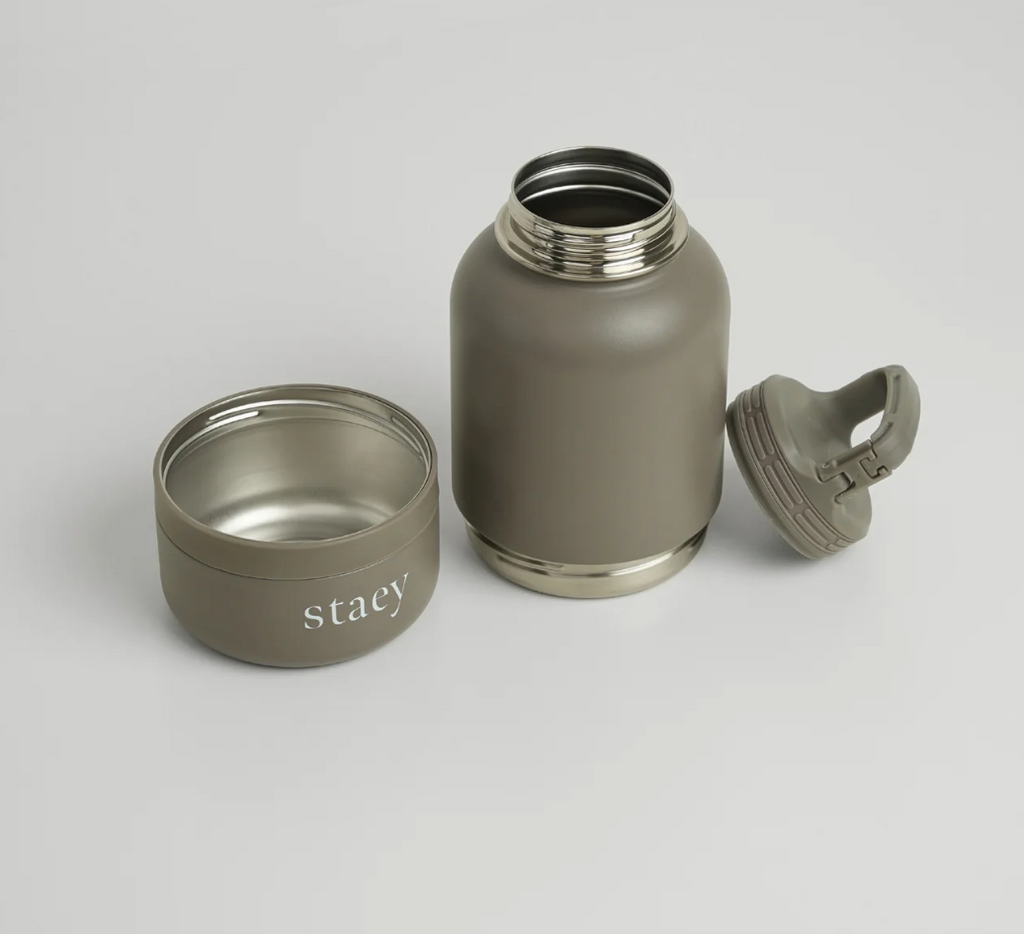 Noona 2-in-1 Bottle w. Bowl | Stainless Steel