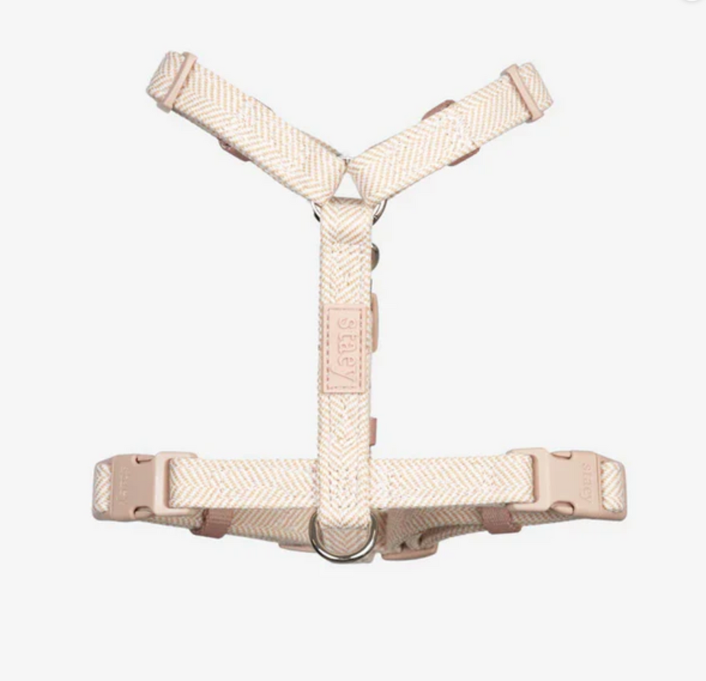 TARA H-STRAP DOG HARNESS | LIGHT ROSE