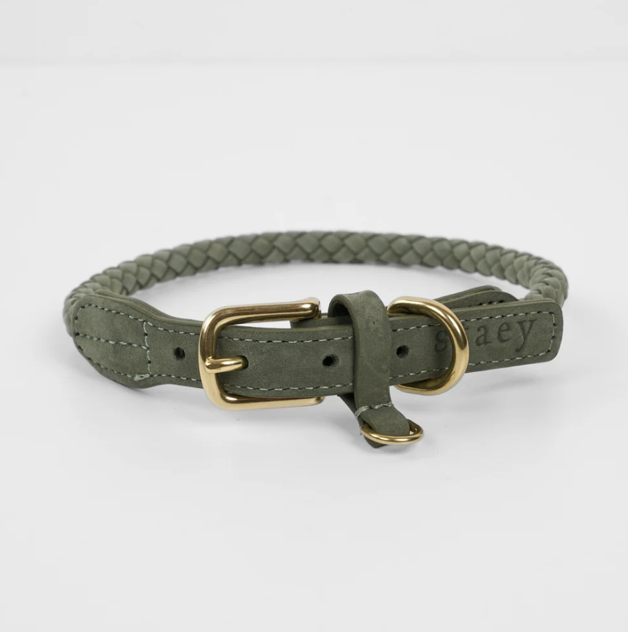 Kaia Braided Hálsól | Moss Green